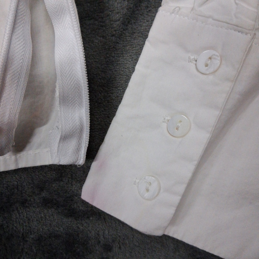 Love Potion Cinched Front Blouse Womens Small White Cotton Long Sleeve Cropped - Picture 5 of 10